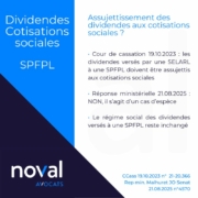 Dividendes versés à une SPFPL : pas de cotisations sociales